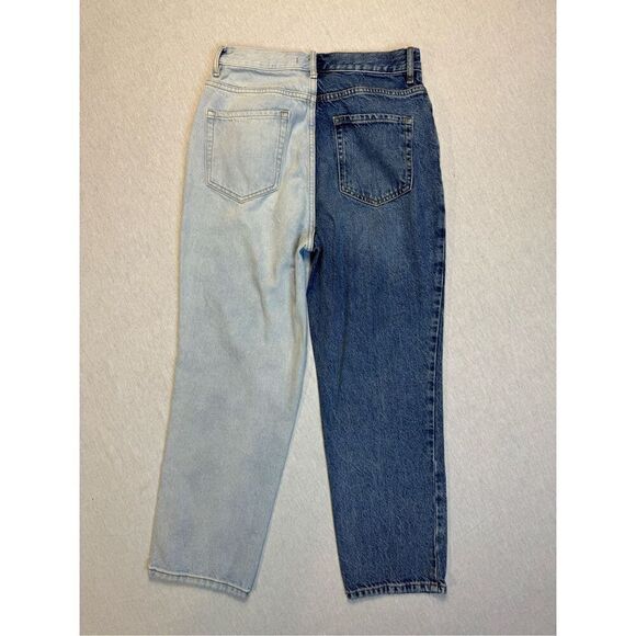 Pacsun High Rise Straight Leg Two Toned Color Block Jeans Sz 28 - Picture 8 of 10